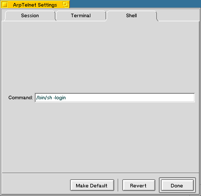 Picture of Telnet Settings pane